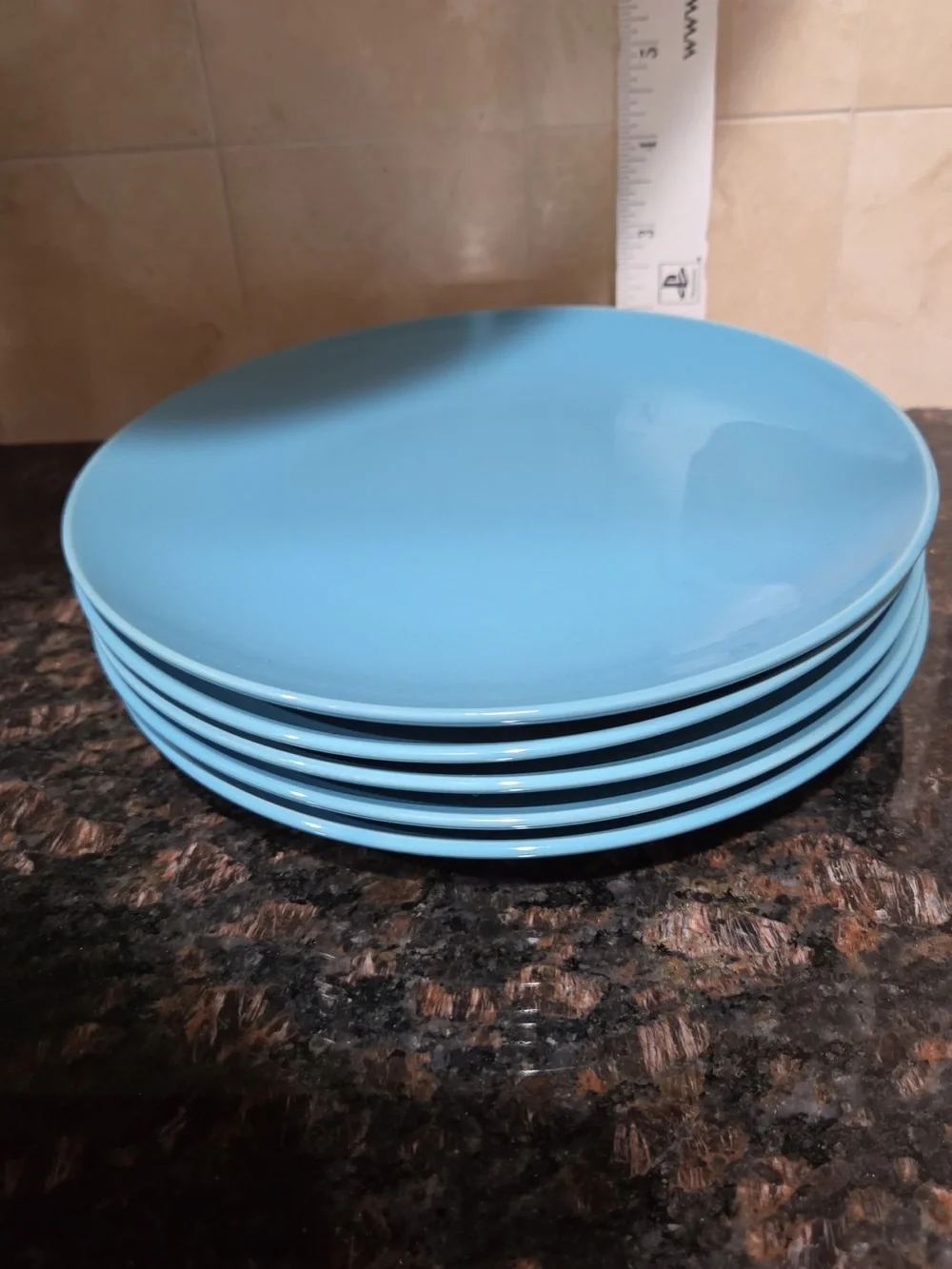 IKEA Light Blue Ceramic Dinner Plates - Set of 5
